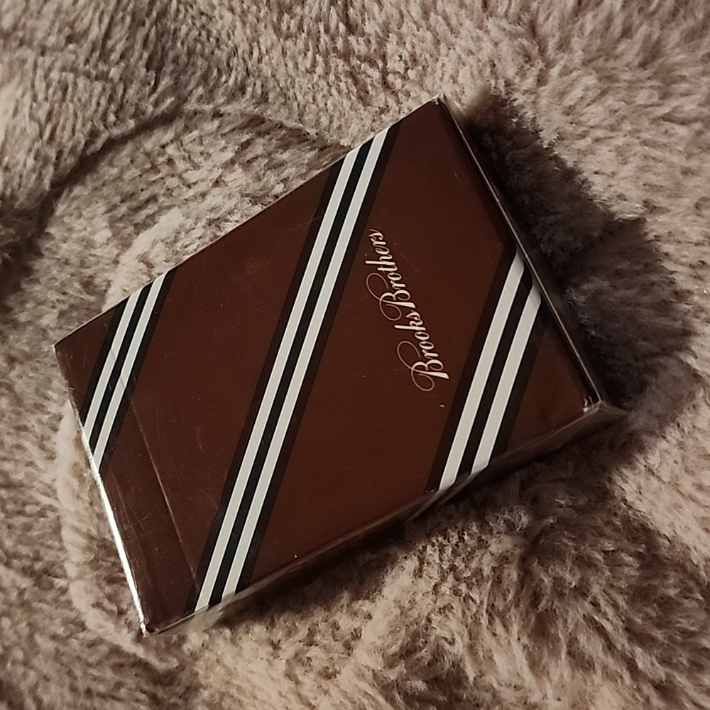Brooks Brothers silk repp stripe PLAYING CARDS - still sealed - RARE.